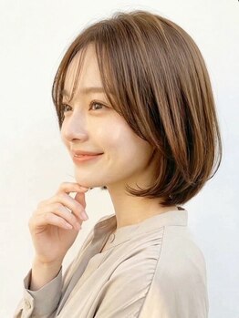 クルミ(culumi)の写真/骨格補正で叶える小顔ショート&ボブが好評◎一人ひとりの髪に寄り添う繊細な顔周りデザインで朝も楽に