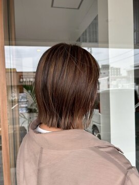 ビーグレイス シモエド店 くびれボブスタイル×30代ハイライトカラー
