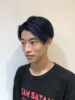 ジーナ 吉塚(Zina)&nbsp;メンズカット×ネイビーブルー【福田れん】吉塚美容室 カラー