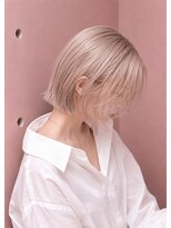 パーク バイ グラッジ 池袋(Park by GLADGE) 切りっぱなしボブ×ホワイトベージュ