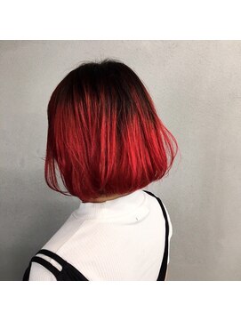 エヌ(N) N/92co. ボブ×グラデーションカラー レッド