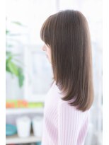 ミック ヘアアンドビューティー 大山店(miq  Hair&Beauty)&nbsp;シースルーバング♪ナチュラルカラー清潔感ストレートb