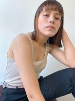 ガレージ バイ グリーン 原宿 表参道(Garage by green) 【loki】ボブ×インナーオレンジ