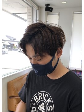 プラッキー(PLUCKY) メンズ　センターパート　マッシュ　パーマ