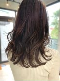 20代30代40代◎セミロングレイヤーマロンベージュ橋本美容室
