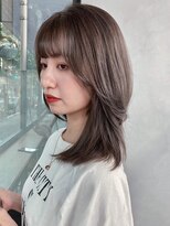 アイティーバイアルバム 北千住店(IT by ALBUM)&nbsp;ミディアムウルフレイヤー_マチルダボブピンクベージュ_ba468441