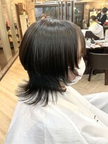 キャラ 池袋本店(CHARA) 顔周りシャギーで束間がかわいい！ミディウルフカット【大村】