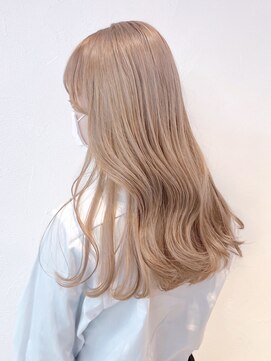 アルバム 池袋(ALBUM) レイヤーロングニュアンスカラーカーキベージュ_ba505231