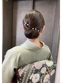 【パールで遊びゴコロを☆】クラシックシニヨン