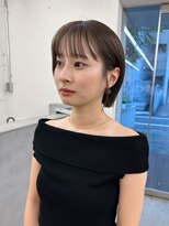 ノク 渋谷(nok)&nbsp;オリーブベージュ  ミニボブ_オリーブベージュレイヤーカット