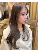 マロンベージュ_くすみベージュ_韓国風巻き
