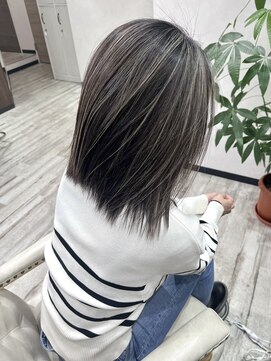 ベルヘアーデザイン 堺東(Belle hair Design) コントラストハイライト/外国人風/ハイライト/ミディアム/堺東
