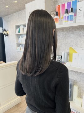 キャアリー(Caary) 福山美容室carry髪質改善ストレートオリーブベージュ透明感20代