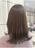 ブラウンベージュ　ブリーチなしカラー