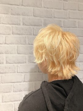 アース 市川店(HAIR & MAKE EARTH) 抜きっぱなしブリーチ×メンズヘアアレンジ