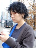 大人の濡れ感×無造作ショート抜け感ウェーブスタイル