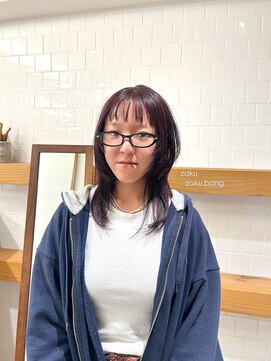 ラブハーツアンドビー 梅田EST(luve heart's And Be) 束感 前髪と赤茶カラー