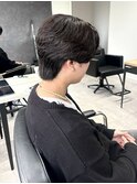 センターパート×ニュアンスパーマ