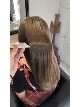 【ブリーチなし】赤み消しベージュ×髪質改善。ダメージレスで叶う透明感と絹のツヤ【木更津】