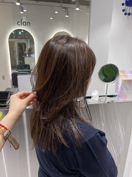 青葉台/栗色カラー／秋色／ロングレイヤー／透明感カラー