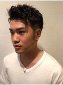 今どき男子のワイルドアップバング×スパイラルパーマ☆