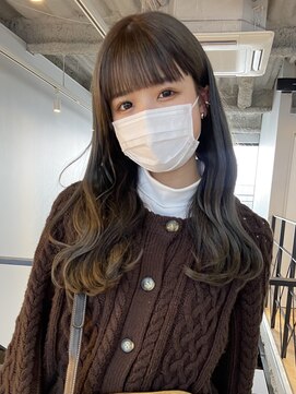 ヌープヘアーアイス(NUUP.hair ici) ブリーチなしカラー◎オリーブグレージュ春カラー20代30代