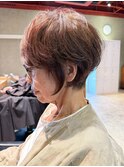 大人ショートボブ/エイジング髪質改善/ペタンコ髪解消/艶カラー