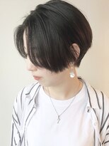 モリオフロムロンドン 原宿本店(morio from London) 【morio 原宿】黒髪ハンサムショート 前髪長め