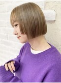 【ダブルカラー】ミニボブ【ケアブリーチ】