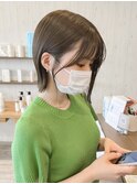 小顔グレージュショートボブ