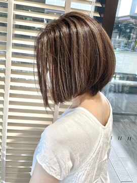 ステアケース 武蔵小杉店(stair:case) 武蔵小杉脱白髪染めハイライトプラチナブラウン20代30代40代