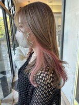 シャンプー ボーイ 宮崎柳丸店(SHAMPOO BOY) ブリーチ込み インナーピンク