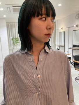 ハニーマスタード(HONEY MUSTARD) ワイドバングと青緑