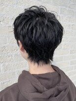 トップヘアーラウンジ 知立(TOP HAIR Lounge)&nbsp;束感ショートウルフ/前髪パーマ/アッシュブラック