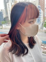 グーフィートーキョー 銀座(Goofy Tokyo)&nbsp;Goofy銀座/フェイスフレーミング/オレンジ/前髪インナーカラー