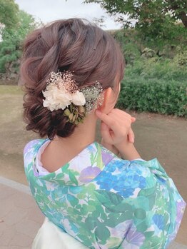 トゥエンティ ファイブ(TWENTY FIVE)の写真/ヘアセット専門のスタイリストだから浴衣や夏祭りのヘアアレンジも思い通り◎周りと差がつく仕上がりに♪