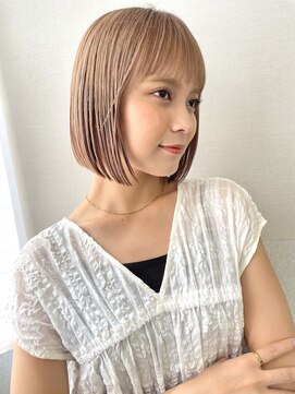 サンド ミュウ 横浜店(sand mieu) ボブディオリーブベージュ髪質改善縮毛矯正フェイスレイヤー