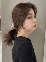 ピークアブー 銀座並木通り(PEEK-A-BOO)&nbsp;★後毛アレンジフェイスレイヤーミルクティーベージュ