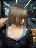 【GEEKS渋谷】ハイトーングレージュ/レイヤーボブ/冬カラー/小顔