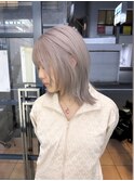 ホワイトベージュ/髪質改善/ダブルカラー/ケアブリーチ/20代