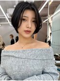 ハンサム黒髪ショート