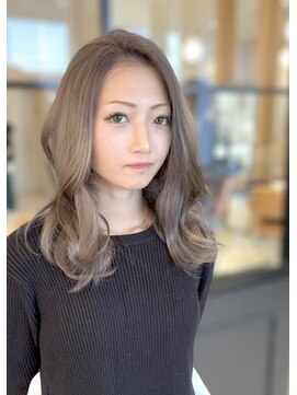 ラ ブーケ 中川中島店(La Bouquet) グレージュカラー×ダブルカラー×ケアブリーチ