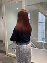 ウル 表参道(HOULe)&nbsp;オレンジ髪質改善ボブ顔まわりレイヤー20代30代40代[表参道]