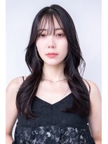 ドットハリス(.Hallis)&nbsp;大人韓国ロングレイヤー/2wayバング/アッシュベージュ