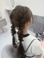 クラン 梅田店(clan)&nbsp;編み込みツインテール/梅田ヘアセット