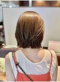 オリーブベージュレイヤーボブ