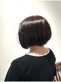 秋色でツヤつや前下がりの大人ボブ