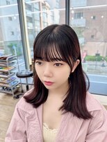 ネオリーブ クーロ(Neolive curro) 韓国前髪顔周り×ハッシュレイヤー 暗めカラー/酸性ストレート