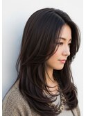 ロングレイヤー30代40代50代フェイスレイヤー髪質改善カラー