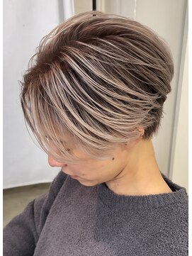 リップス 吉祥寺店 (LIPPS) ホワイトミルクティベージュバレイヤージュセンターパート